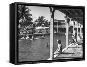 Pool at the British Colonial Hotel-null-Framed Stretched Canvas