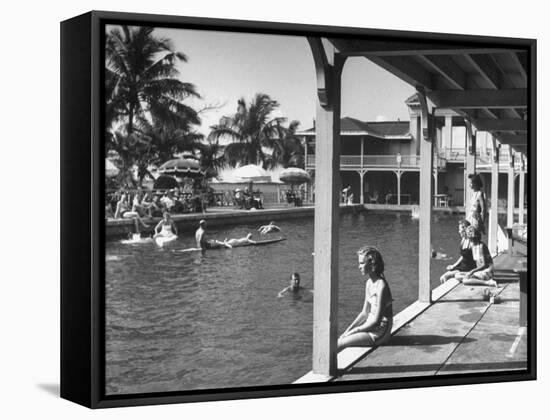 Pool at the British Colonial Hotel-null-Framed Stretched Canvas