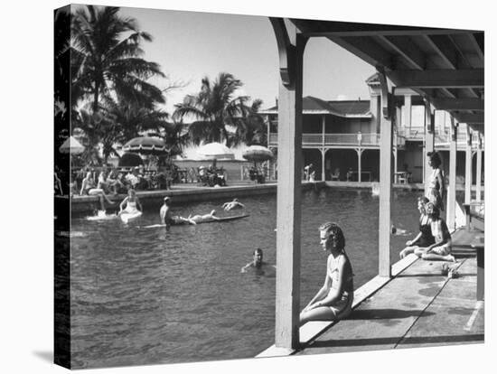 Pool at the British Colonial Hotel-null-Stretched Canvas