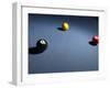 Pool Balls on Blue Felt Pool Table-null-Framed Photographic Print