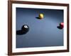 Pool Balls on Blue Felt Pool Table-null-Framed Photographic Print
