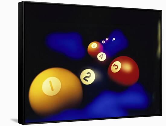 Pool Balls-null-Framed Stretched Canvas