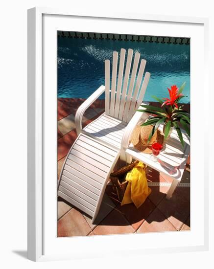 Pool, Chair, Drink, Towel, Hat-Bill Bachmann-Framed Photographic Print