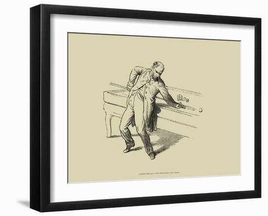 Pool Hall Antics V-null-Framed Art Print