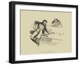 Pool Hall Antics VII-null-Framed Art Print