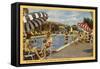 Pool, Hotel Last Frontier, Las Vegas, Nevada-null-Framed Stretched Canvas