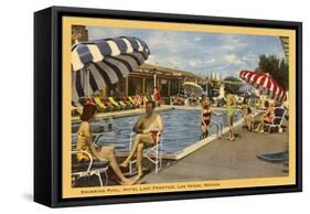 Pool, Hotel Last Frontier, Las Vegas, Nevada-null-Framed Stretched Canvas