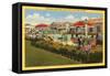 Pool, Hotel Last Frontier, Las Vegas, Nevada-null-Framed Stretched Canvas