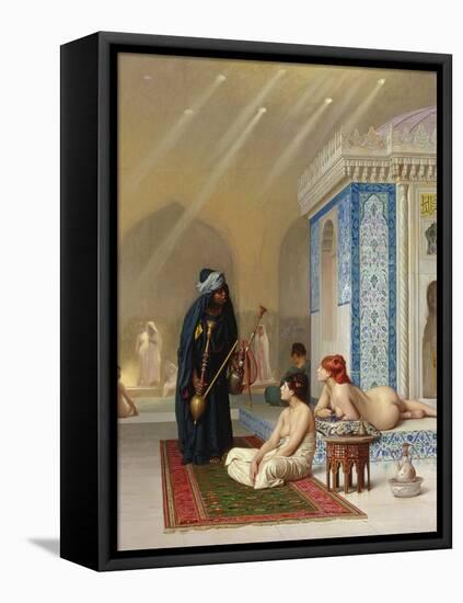 Pool in a Harem, circa 1876-Jean Leon Gerome-Framed Stretched Canvas