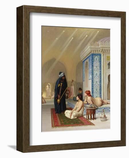 Pool in a Harem, circa 1876-Jean Leon Gerome-Framed Premium Giclee Print