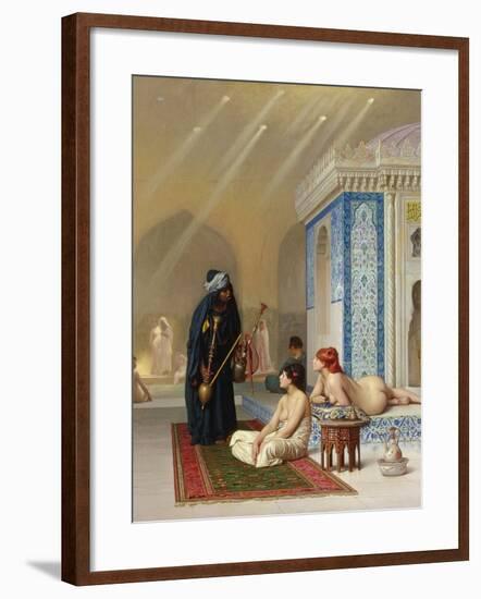 Pool in a Harem, circa 1876-Jean Leon Gerome-Framed Giclee Print