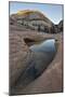 Pool in Slick Rock Reflecting First Light on a Sandstone Hill-James Hager-Mounted Photographic Print