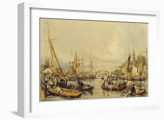 Pool Looking Towards London Bridge-William Parrott-Framed Giclee Print