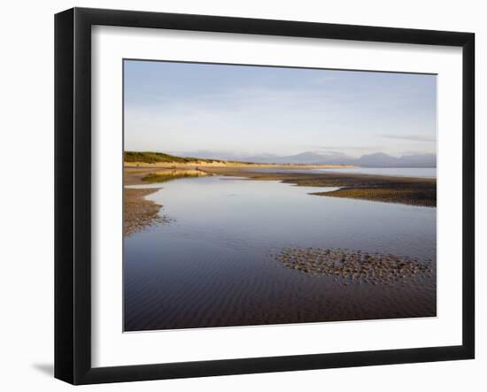 Pool on Sandy Llanddwyn Conservation Beach, Newborough, Anglesey, North Wales, UK-Pearl Bucknall-Framed Photographic Print