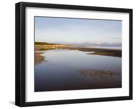 Pool on Sandy Llanddwyn Conservation Beach, Newborough, Anglesey, North Wales, UK-Pearl Bucknall-Framed Photographic Print