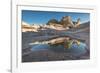 Pool reflection and sandstone landscape, Vermillion Cliffs, White Pocket wilderness, Bureau of Land-Howie Garber-Framed Photographic Print