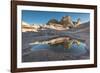 Pool reflection and sandstone landscape, Vermillion Cliffs, White Pocket wilderness, Bureau of Land-Howie Garber-Framed Photographic Print