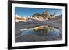 Pool reflection and sandstone landscape, Vermillion Cliffs, White Pocket wilderness, Bureau of Land-Howie Garber-Framed Photographic Print