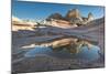 Pool reflection and sandstone landscape, Vermillion Cliffs, White Pocket wilderness, Bureau of Land-Howie Garber-Mounted Photographic Print