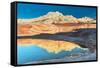 Pool Reflection and Sandstone Landscape, Vermillion Cliffs, White Pockets Wilderness, Bureau of Lan-Howie Garber-Framed Stretched Canvas