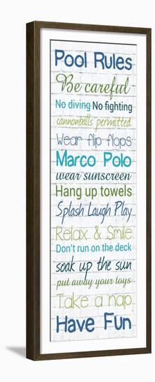 Pool Rules White Wash 3-Lauren Gibbons-Framed Premium Giclee Print