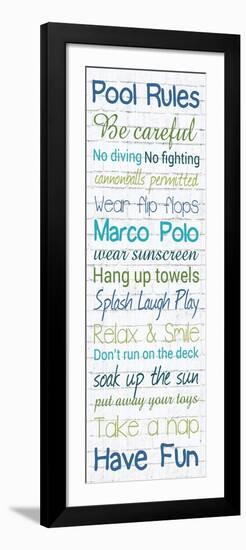 Pool Rules White Wash 3-Lauren Gibbons-Framed Premium Giclee Print