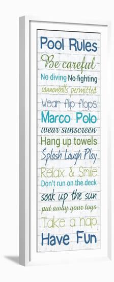 Pool Rules White Wash 3-Lauren Gibbons-Framed Premium Giclee Print