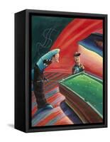 Pool Shark-Rock Demarco-Framed Stretched Canvas