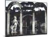 Pool Surrounded by Marble Statues and Graceful Arches in Gardens of Hadrian's Villa at Tivoli-Gjon Mili-Mounted Photographic Print