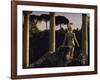 Pool Surrounded by Marble Statues and Graceful Arches in Gardens of Hadrian's Villa at Tivoli-Gjon Mili-Framed Photographic Print