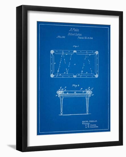 Pool Table Patent-Cole Borders-Framed Art Print