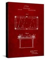 Pool Table Patent-Cole Borders-Stretched Canvas