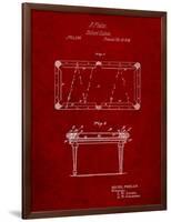 Pool Table Patent-Cole Borders-Framed Art Print