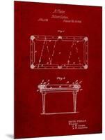 Pool Table Patent-Cole Borders-Mounted Art Print