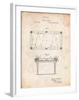 Pool Table Patent-Cole Borders-Framed Art Print