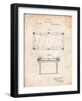 Pool Table Patent-Cole Borders-Framed Art Print