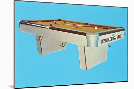 Pool Table, Retro-null-Mounted Art Print