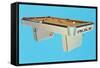 Pool Table, Retro-null-Framed Stretched Canvas