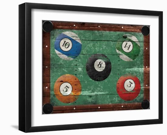 Pool Table-Jace Grey-Framed Art Print