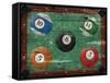 Pool Table-Jace Grey-Framed Stretched Canvas