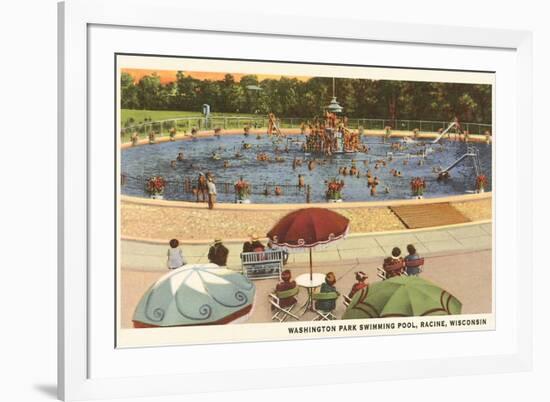 Pool, Washington Park, Racine, Wisconsin-null-Framed Premium Giclee Print