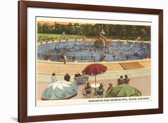 Pool, Washington Park, Racine, Wisconsin-null-Framed Premium Giclee Print