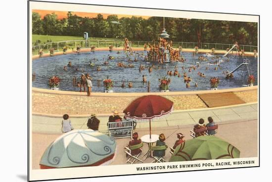 Pool, Washington Park, Racine, Wisconsin-null-Mounted Premium Giclee Print