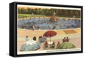 Pool, Washington Park, Racine, Wisconsin-null-Framed Stretched Canvas