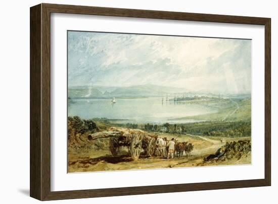 Poole, Dorset with Corfe Castle in the Distance-J. M. W. Turner-Framed Giclee Print