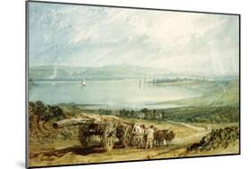 Poole, Dorset with Corfe Castle in the Distance-J. M. W. Turner-Mounted Giclee Print