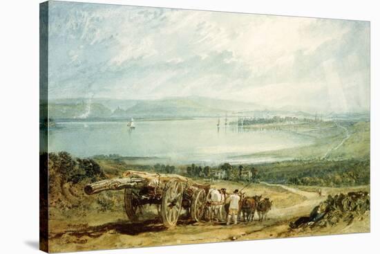 Poole, Dorset with Corfe Castle in the Distance-J. M. W. Turner-Stretched Canvas