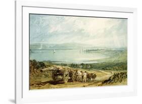 Poole, Dorset with Corfe Castle in the Distance-J. M. W. Turner-Framed Giclee Print