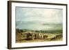 Poole, Dorset with Corfe Castle in the Distance-J. M. W. Turner-Framed Giclee Print