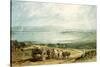 Poole, Dorset with Corfe Castle in the Distance-J. M. W. Turner-Stretched Canvas